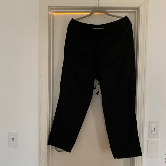 J. Crew Pants - NWT J.Crew Black Linen Elastic Waist Pants